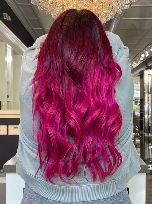 Pink Hair Extensions by Anna