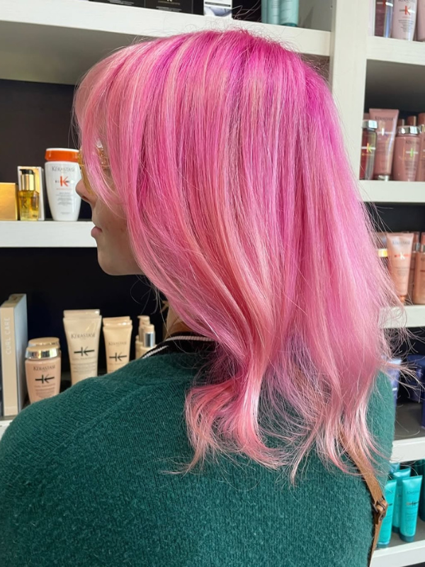 From Faded Blonde to Dimensional Pastel Pink by Bri