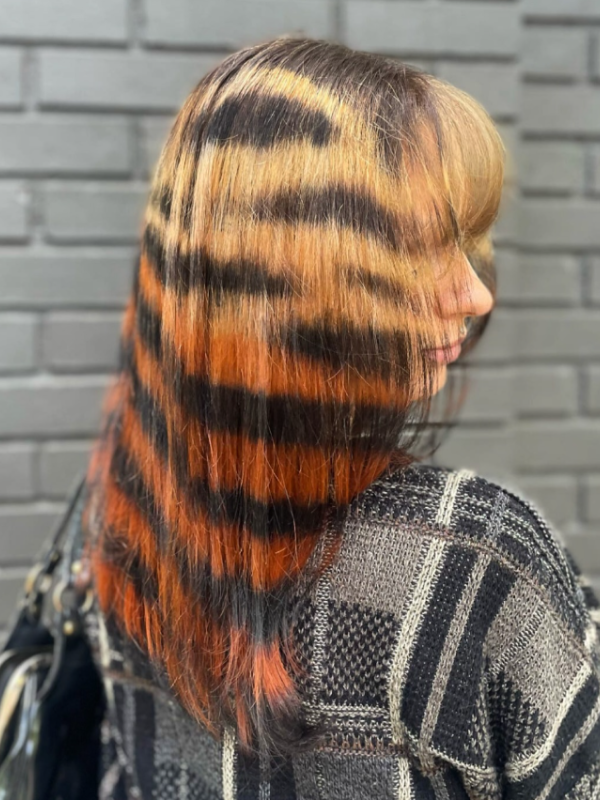 Hand Painted Tiger Stripes by Josephine